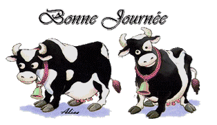 Gif animé bonne journée vaches
